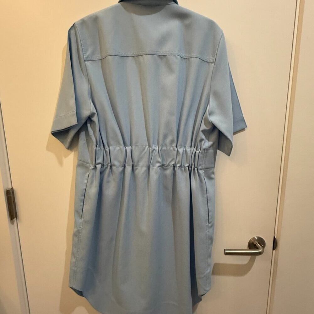 Acne Studios Light Blue Oversized Belted Shirt Dress Size S — Minimalist Scandi - Picture 4 of 8